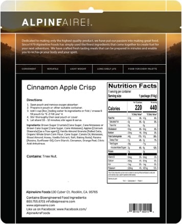 AlpineAire Foods Cinnamon Apple Crisp - 1 Serving 2