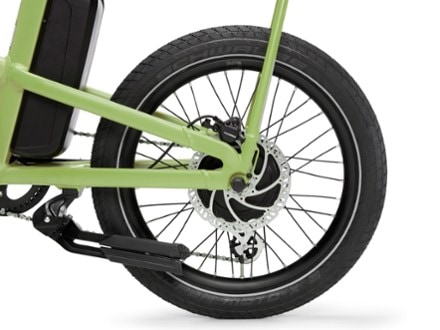 Co-op Cycles Generation e1.2 Electric Bike Rear wheel, kickstand and disc brakes