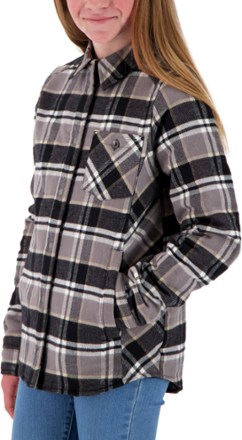 Obermeyer Avery Flannel Insulated Shirt Jacket - Berm Plaid - Girls' 5