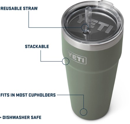 YETI Rambler Vacuum Water Bottle with Straw Cap - 26 fl. oz. 3