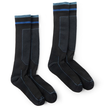 REI Co-op Powderbound Midweight Snow Socks - Seconds - 2 Pairs Black M