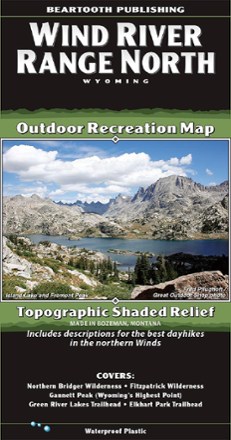 Beartooth Publishing Wind River Range North Outdoor Recreation Map 0