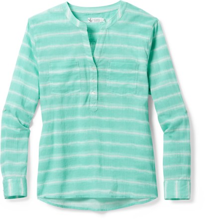 DYLAN INDIGO FLORAL GAUZE SHIRT