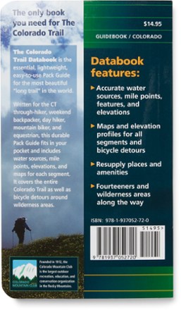 Colorado Mountain Club The Colorado Trail Databook - 8th Edition 1