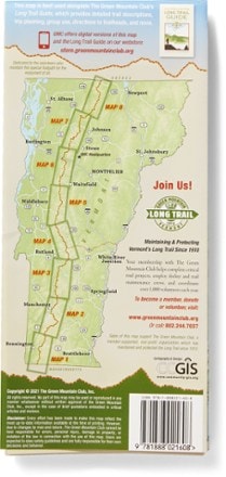 Green Mountain Club Vermont's Long Trail: A Footpath in the Wilderness Map - 6th Edition 1
