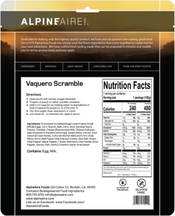 AlpineAire Foods Vaquero Scramble - 1 Serving 1