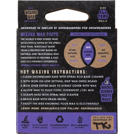 Spiral Wax Co. Wizard Wax All-Temp Snowboard Wax 3