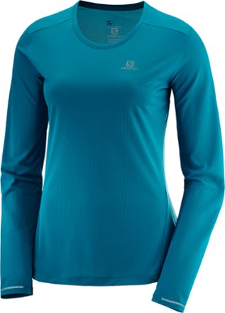 Details about   Salomon agile ls tee w long sleeve top woman tile blue show original title 