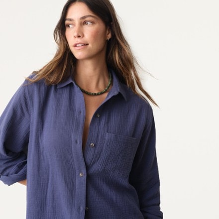 Marine Layer Jane Relaxed Double Cloth Shirt 2