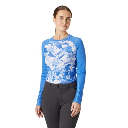 Helly Hansen LIFA Merino Midweight Graphic Base Layer Crew Top - Women's 1