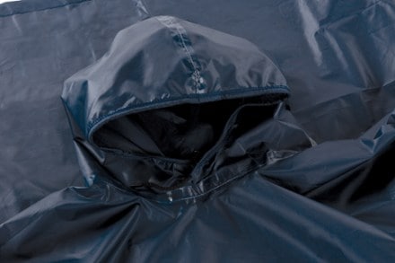 Outdoor Products Backpacker Poncho Back view (Navy)