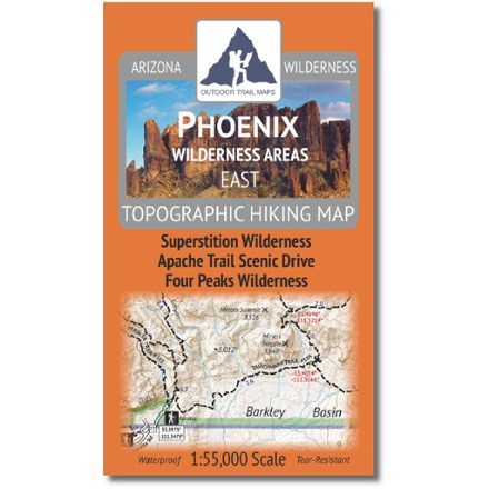 Outdoor Trail Maps Phoenix Wilderness Areas East Hiking Map 0