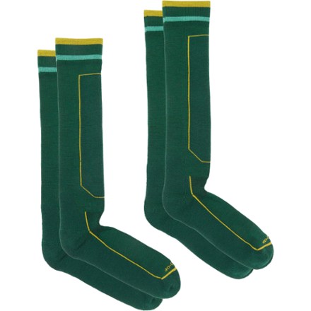 REI Co-op Powderbound Midweight Snow Socks - Seconds - 2 Pairs Green M