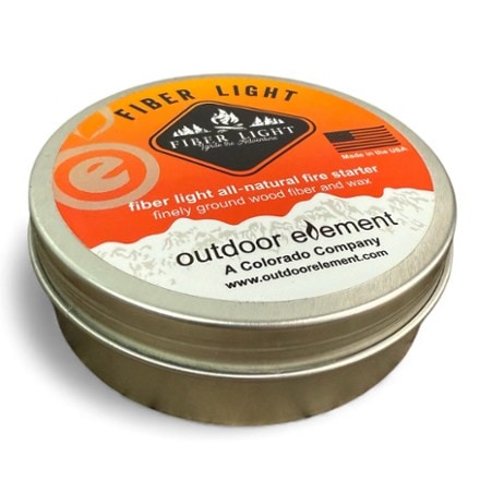 outdoor element Fiber Light Fire Tinder Round Tin 1