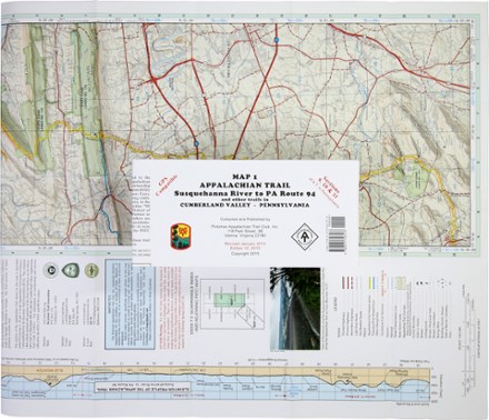 PATC Appalachian Trail Map: Susquehanna River to PA Route 94 and Other Trails in Cumberland Valley 0