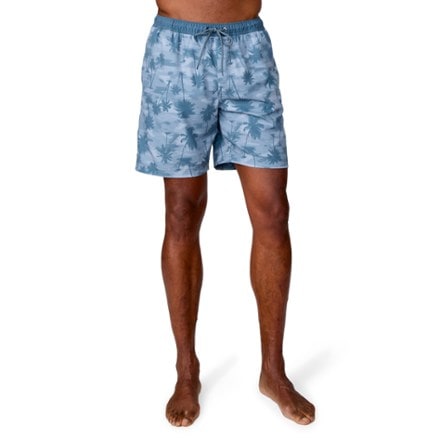 Free Country Contrast Elastic Swim Shorts - Men's 0