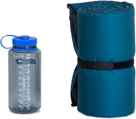 NEMO Flyer Self-Inflating Sleeping Pad Water bottle (not included) shown for size