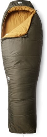 Full length unzipped (Dark Army Cot)