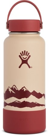 CCYMI Hydro Flask 32oz Wide Mouth Water Bottle with Straw Lid, Mountain  Design & Reviews