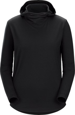 Black wool hoodie women's deals