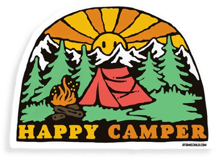 Atomicchild Happy Camper Sticker 0