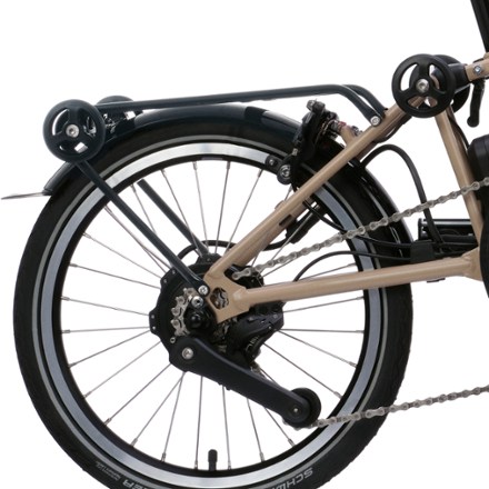 Brompton C Line Electric 4-Speed Mid Handlebar Bike with Rack 2