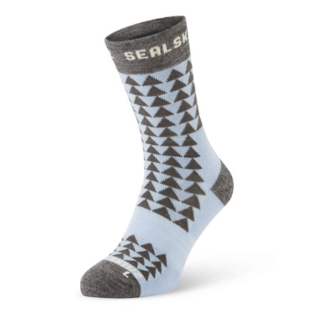 Sealskinz Hilgay Single Layer Mid-Length Merino Running Socks Blue L