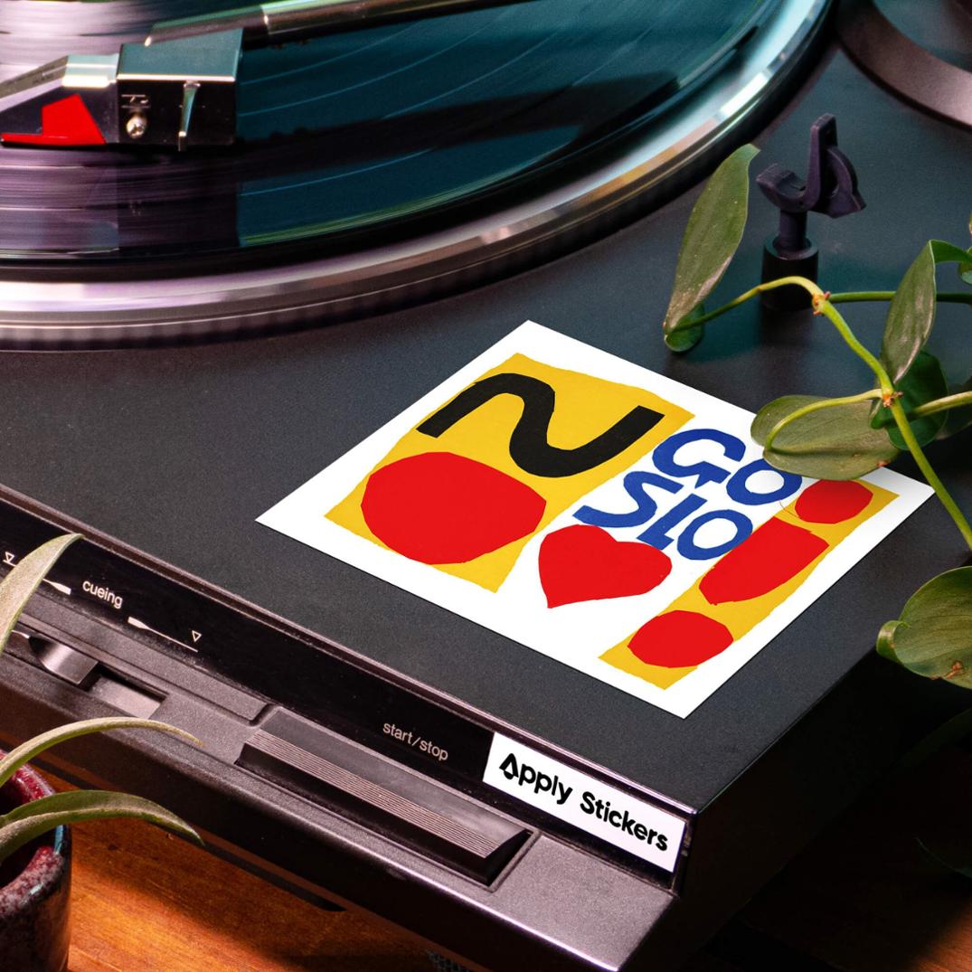 Location Image for No Go Slo by Corita Kent Sticker