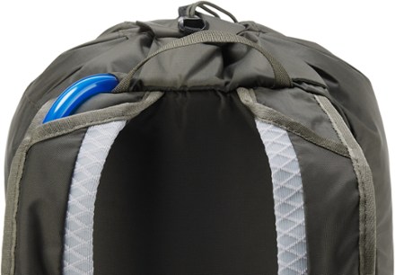 REI Co-op Flash 18 Pack Hydration port and tube routing (reservoir not included)
