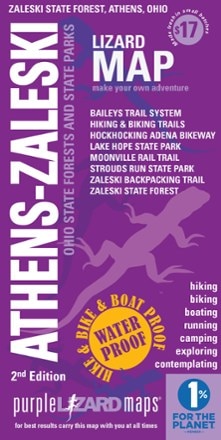 Purple Lizard Maps Athens-Zaleski Ohio State Forests and Parks Map - 2nd Edition 0