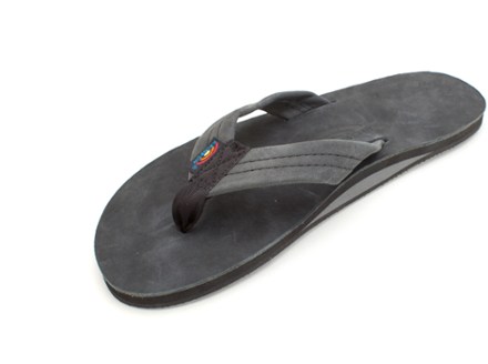 black hemp rainbow sandals