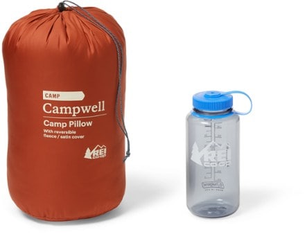 REI Co-op Campwell Camp Pillow Water bottle (not included) shown for size reference