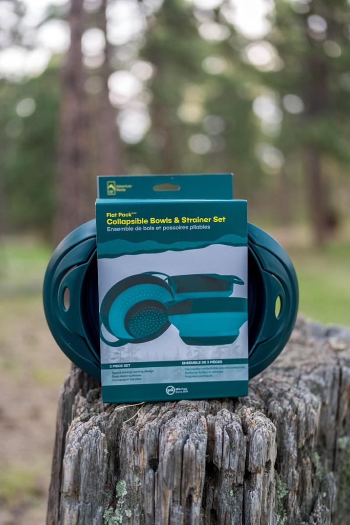 Location Image for Flat Pack Collapsible Bowls & Strainer Set