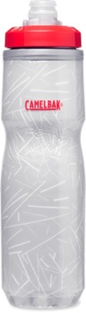 CamelBak Podium Ice Insulated Water Bottle - 21 fl. oz. Back view (Fiery Red/Silver)