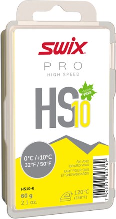 Swix HS10 Yellow Wax for 32 to 50 Degrees F - 60 g