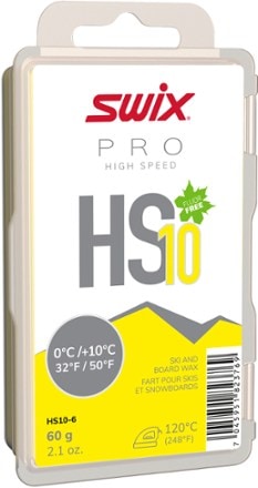 Swix HS10 Yellow Wax for 32 to 50 Degrees F - 60 g 0