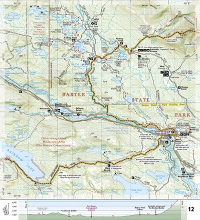 National Geographic Appalachian Trail: Pleasant Pond to Katahdin Topographic Map Guide 2