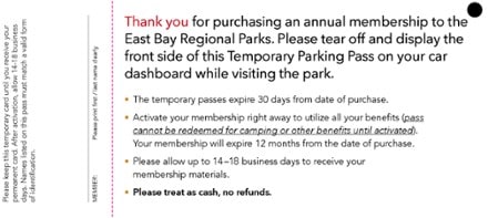  East Bay Regional Parks Foundation Individual Membership 1