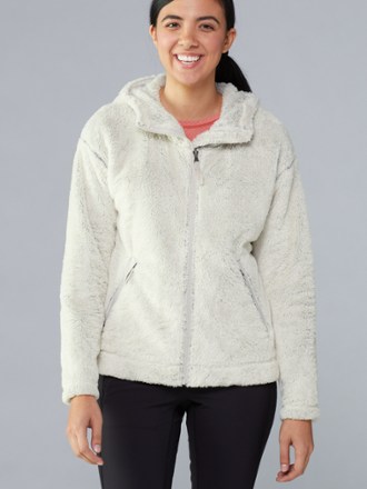 north face furry fleece vintage white