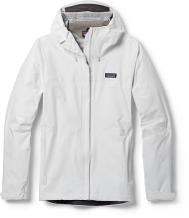 white rain jacket