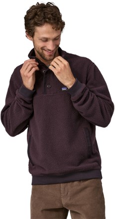 Men's shearling fleece button pullover online