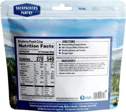 Blueberry Peach Crisp - 2 Servings