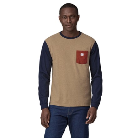 【patagonia】Long-Sleeved Sticker Pocket Responsibili-Tee Patagonia Long-Sleeve Shop Sticker Pocket Responsibili-Tee