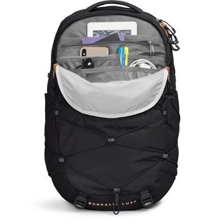 borealis backpack north face rei The North Face Women's Borealis Luxe Backpack, TNF Black/Burnt Coral
