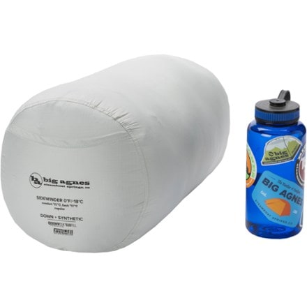 Big Agnes Sidewinder 0 Sleeping Bag Water bottle not included