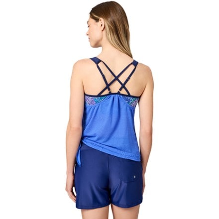Free Country Side Tie Blouson Tankini Swimsuit Top - Women's 1