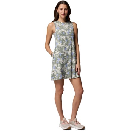 linen midi dress sleeveless Linen Midi Dress MAGNOLIA Sleeveless with Wide Skirt XL / Lavender