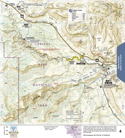 National Geographic Capitol Reef National Park Day Hikes Map Guide 2