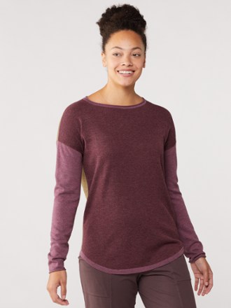 Smartwool Shadow Pine Colorblock Crew Sweater - Women's 1