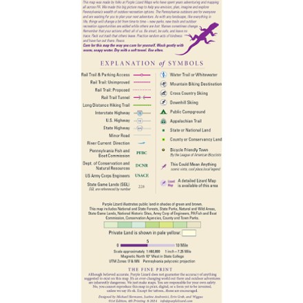 Purple Lizard Maps Pennsylvania Outdoor Recreation Map 2